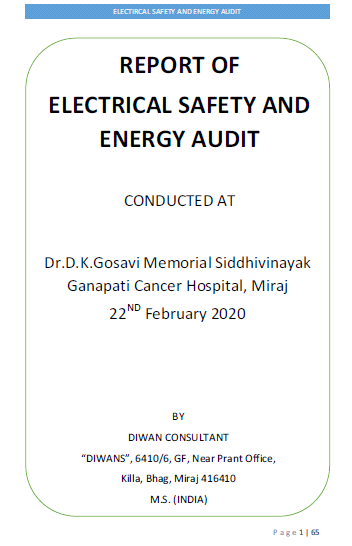 E-report of Energy and Safety Audit of Hospital